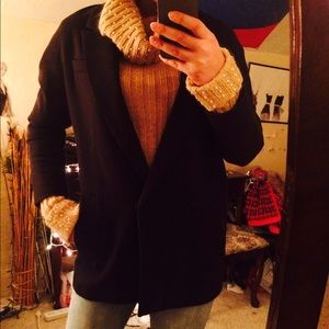 - H&M Black Lined  Suit Coat on one clasp